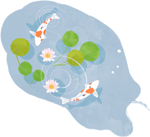 モネの池 イラスト