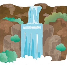 高賀渓谷 イラスト